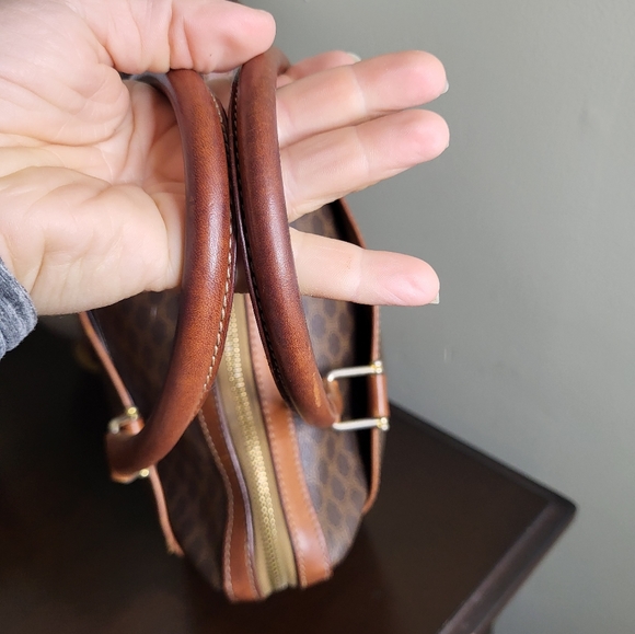 Celine Boston Bowler Bag, Coated Canvas and Leather - Picture 5 of 10